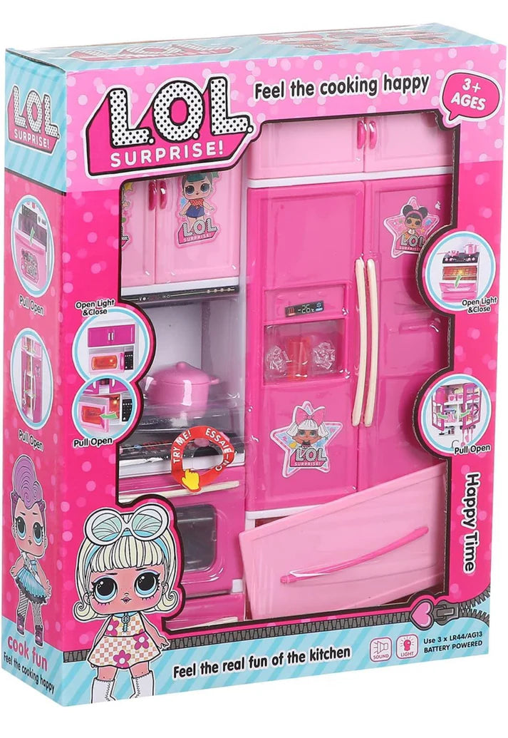 Colorful LOL Surprise toy kitchen set with playful appliances and accessories, perfect for imaginative play. Main image