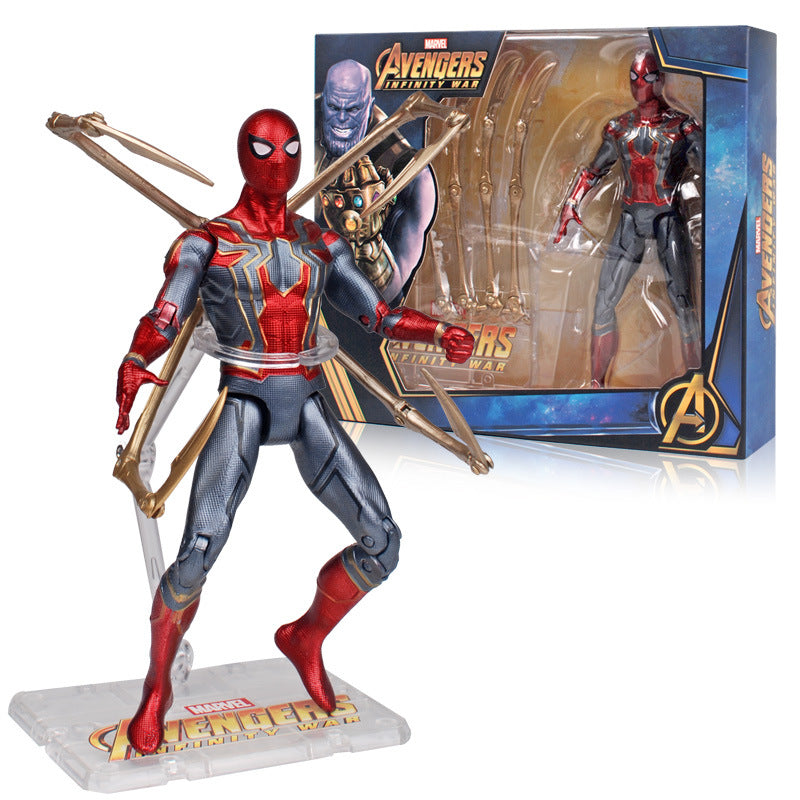 Marvel Iron Spider-Man hero action figure, 7-inch Marvel character toy from the Spider-Man series with detailed costume design. Main image