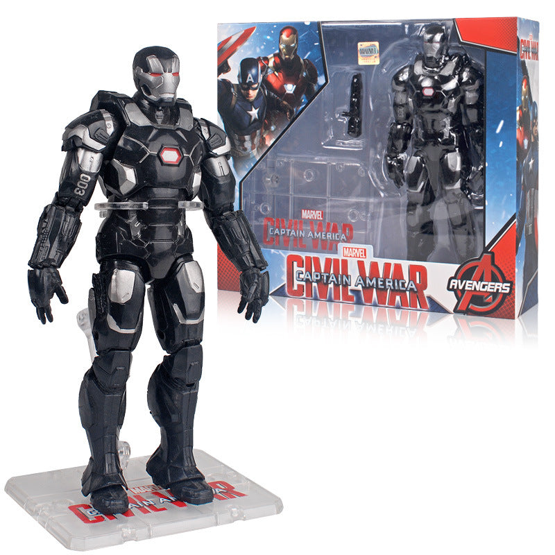 War Machine Marvel comic hero action figure, 7-inch collectible with detailed armor and weaponry from the Marvel universe.