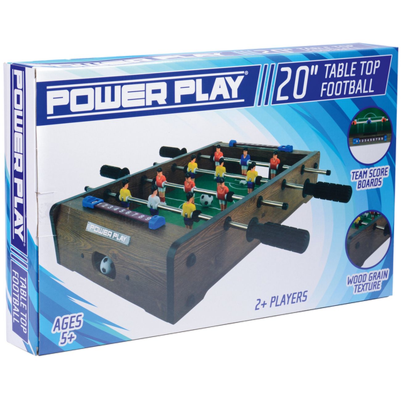 Power Play 20-inch tabletop football game with players and scoring rods, perfect for fun indoor toy entertainment. Main image
