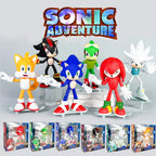 Playzokids Sonic The Hedgehog Movie Edition figure, 16cm tall, detailed plastic collectible figure of Sonic in action pose.