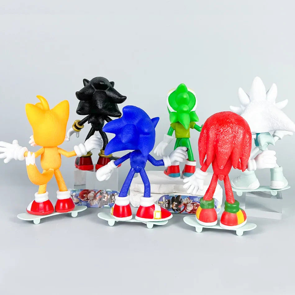 Playzokids Sonic The Hedgehog Movie Edition figure, 16cm tall, detailed plastic collectible toy showing Sonic with dynamic pose.