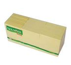 Yellow Fantastick Sticky Notes by Playzokids, 1.5x2 inch size, stacked with one note partially peeled.