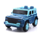 Playzo Stitch Kids electric pickup ride-on toy, blue and white plastic vehicle with realistic truck details for children.