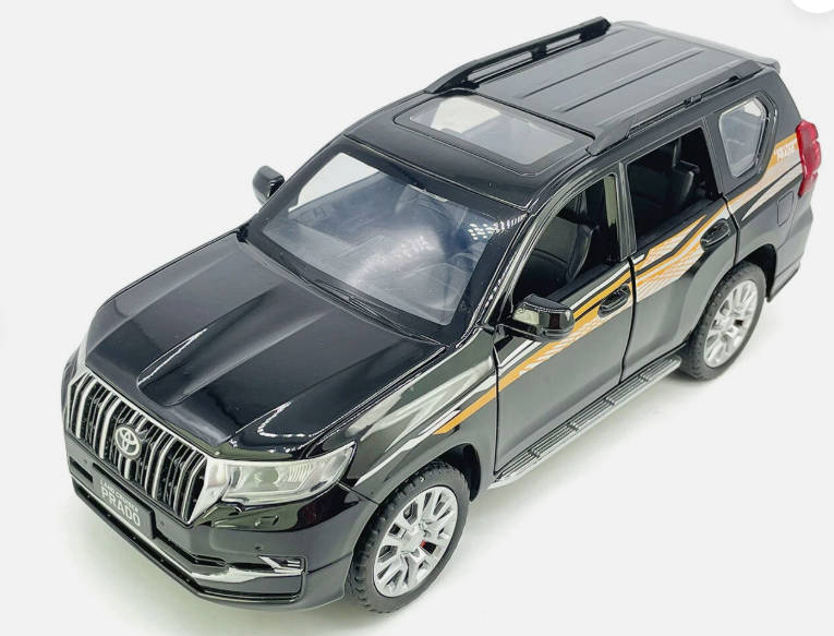Diecast Toyota Land Cruiser Prado V6 (Black/White/Green) Main image
