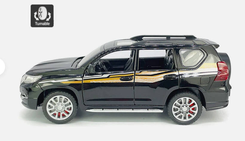 Diecast Toyota Land Cruiser Prado V6 (Black/White/Green) Secondary image