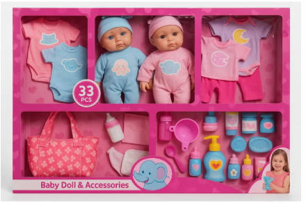 Mother Love Baby Doll And 33-Pcs Accessories