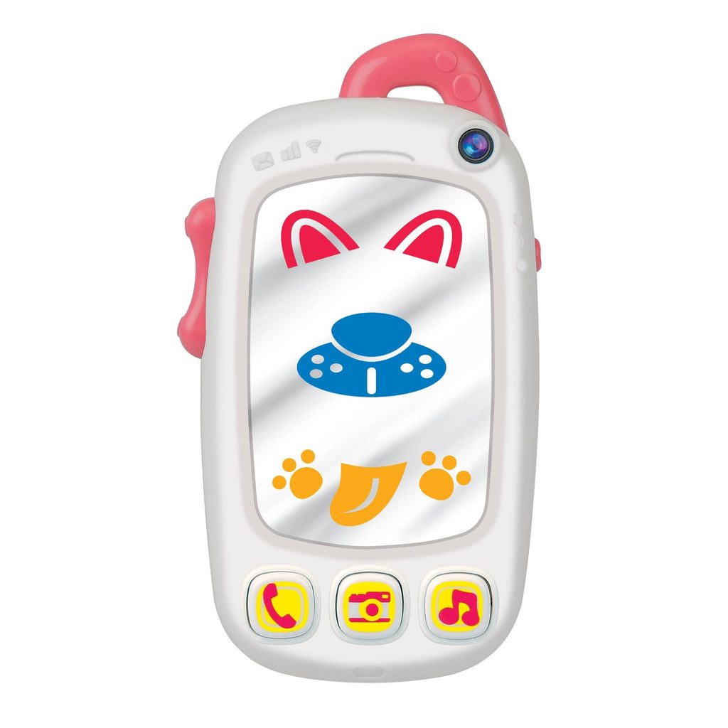Winfun My First Baby Selfie Phone with colorful pop-up monkey camera and playful design for young children.