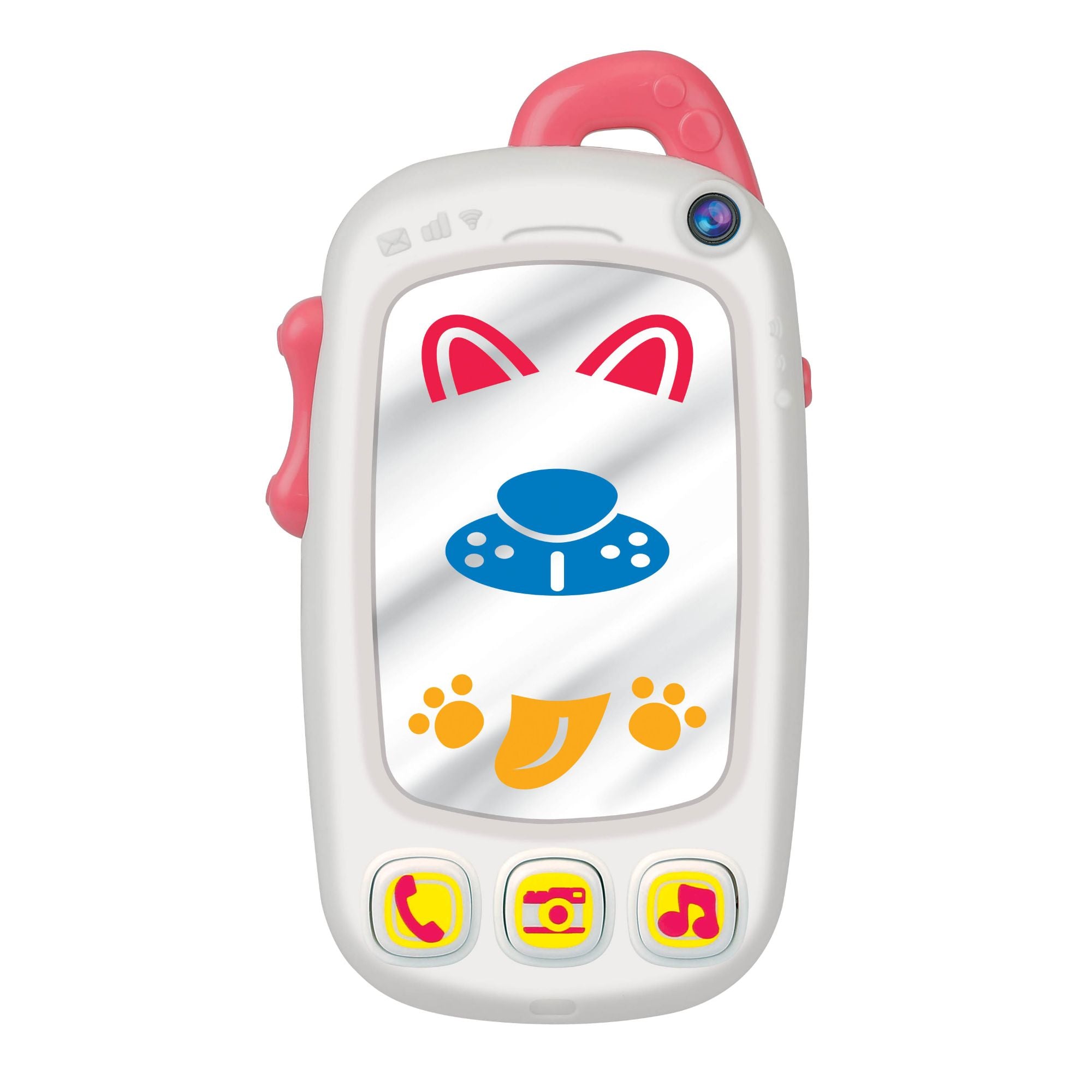 Winfun My First Baby Selfie Phone with colorful pop-up monkey camera and playful design for young children.