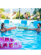 Playzo automatic electric water gun toy with bright colors and ergonomic design, perfect for outdoor water fights.