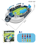 Playzokids football arena tabletop soccer game set with 8 player figures on a mini soccer field, ideal for indoor fun and competition.