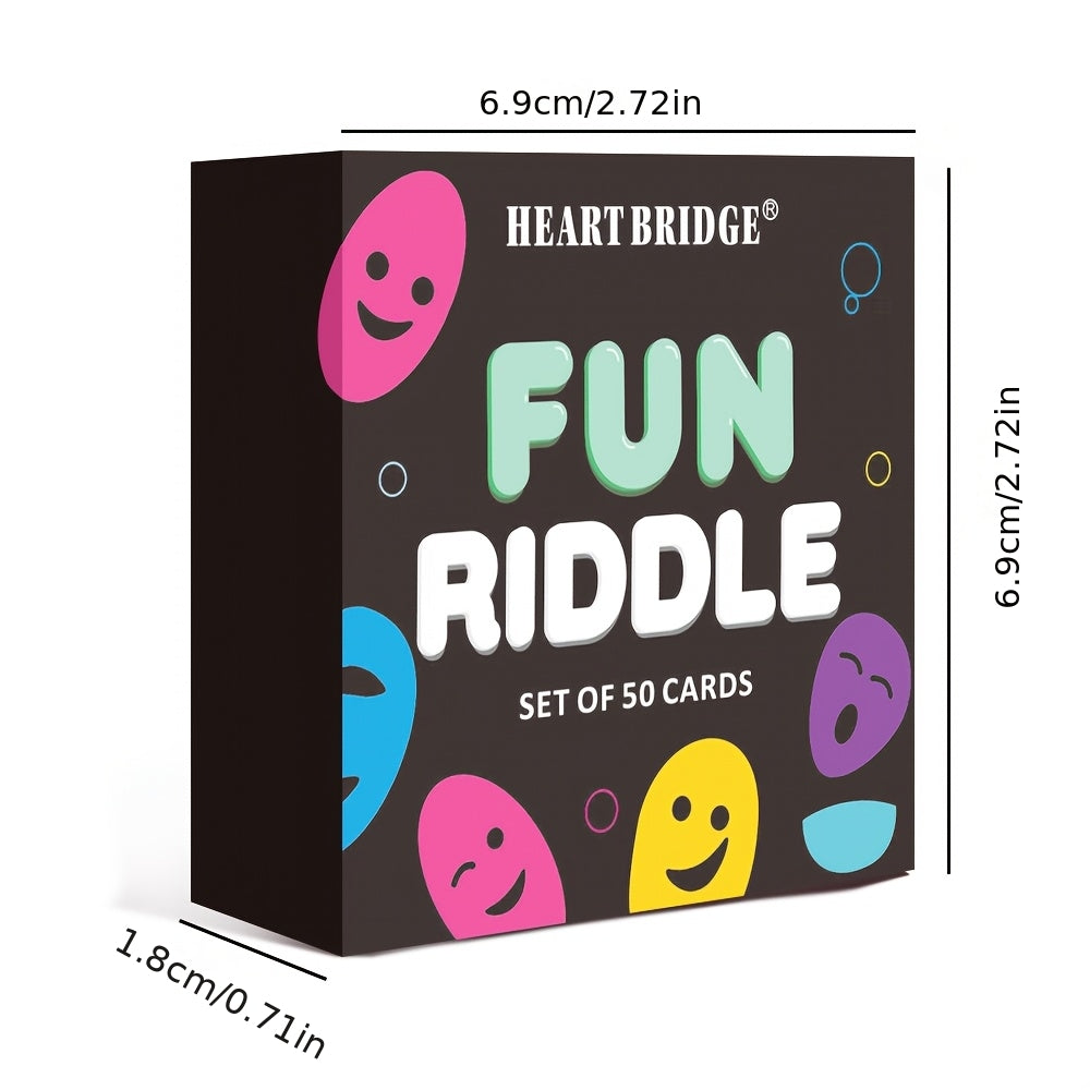 SMILE TALK Fun Riddle Card Game with colorful cards featuring humorous riddles and illustrations for family entertainment.