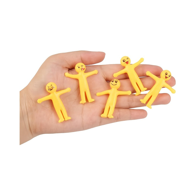 Stretchable yellow figure toy by Creative Lala, showcasing its flexible, colorful design and playful pose.