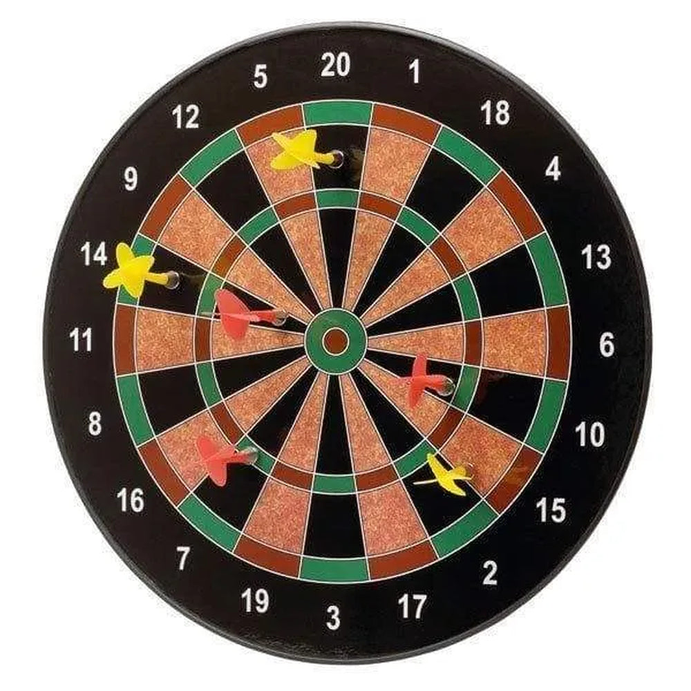 Playzokids magnetic safety dartboard, 45cm wide, with colorful magnetic darts and a fun, child-friendly design for safe play.