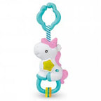 Tanny Kids funny unicorn baby rattle with lights and melodies, suitable for 3-month-old infants, designed to entertain and soothe.