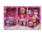 Mother Love Baby Doll & Accessories Feeding + Playing + Sleeping + Bathing