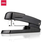 Black Playzokids Deli 24/6 and 26/6 stapler holding a stack of 50 sheets for binding and office use