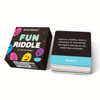 SMILE TALK Fun Riddle Card Game featuring colorful cards with playful riddles for family and party entertainment.