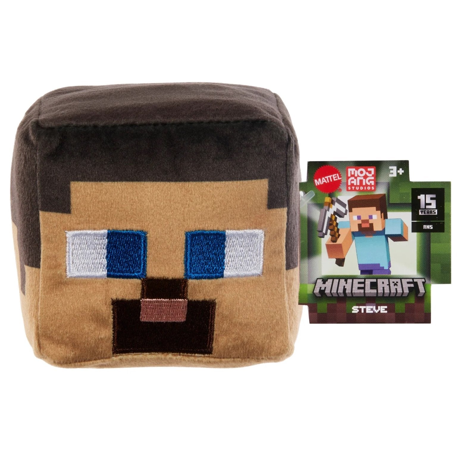 Minecraft Mini Mode soft toy by Mattel featuring a pixelated character figure from the popular Minecraft game. Main image