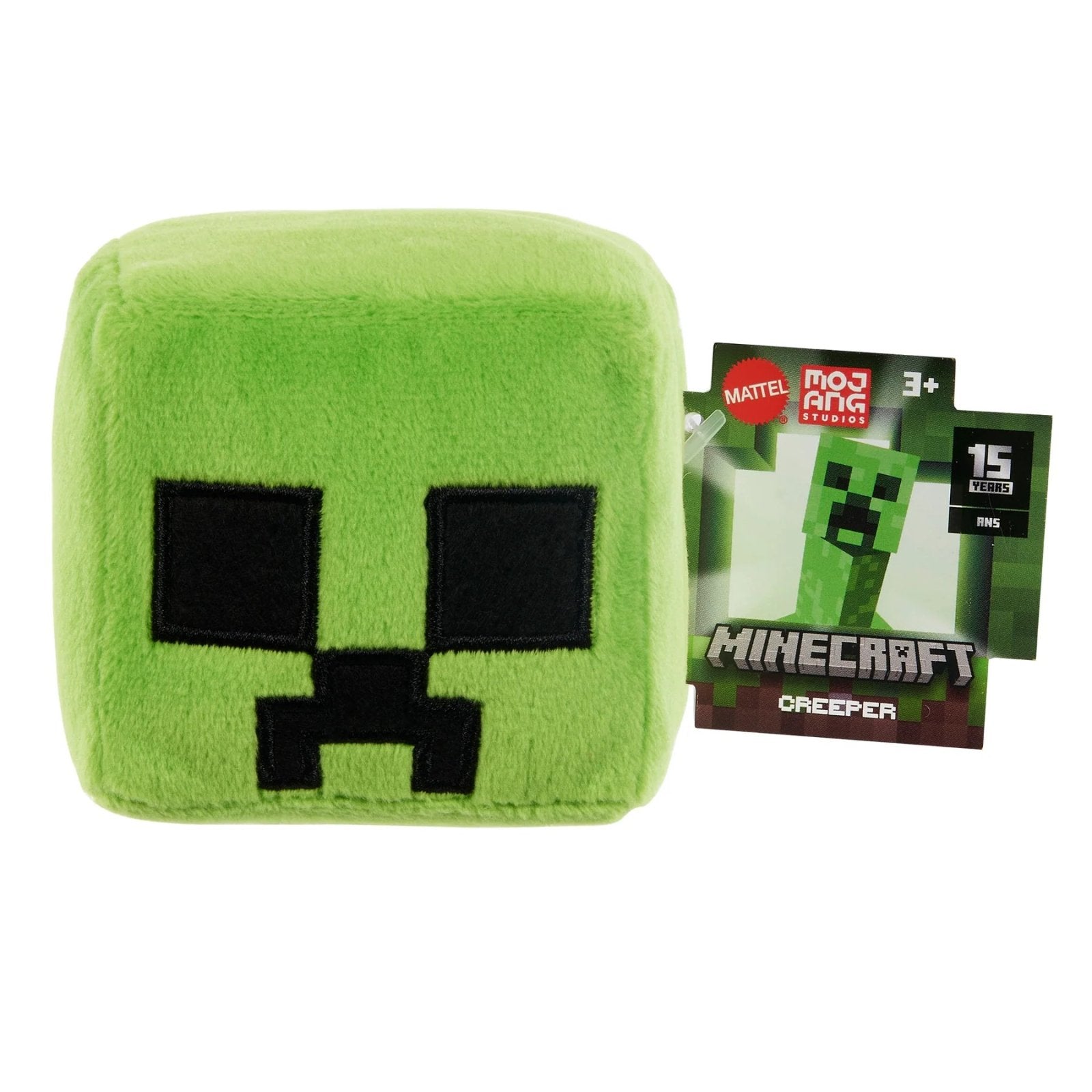 Mattel Minecraft Mini Mode soft toy featuring a character from the popular Minecraft game, with detailed pixelated design and plush texture.