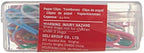 Set of 100 colorful paper clips from Playzokids, 29mm Deli Colored Paper Clips for organizing papers and crafts.