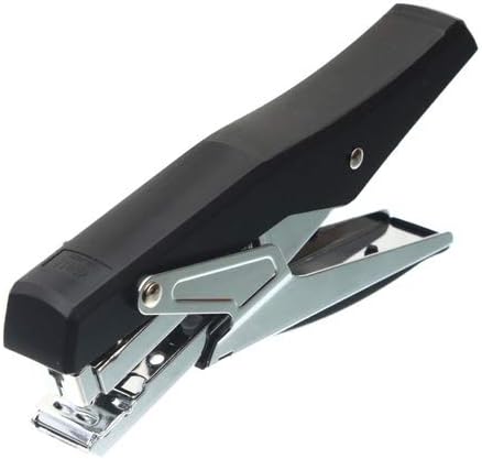 Playzokids Deli 24/6 & 26/6 plier stapler with metal construction and ergonomic handle for secure stapling.