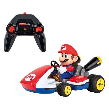 Carrera RC Super Mario Kart with sound, remote-controlled Mario-themed racing car on a track, detailed view of the toy vehicle Main image