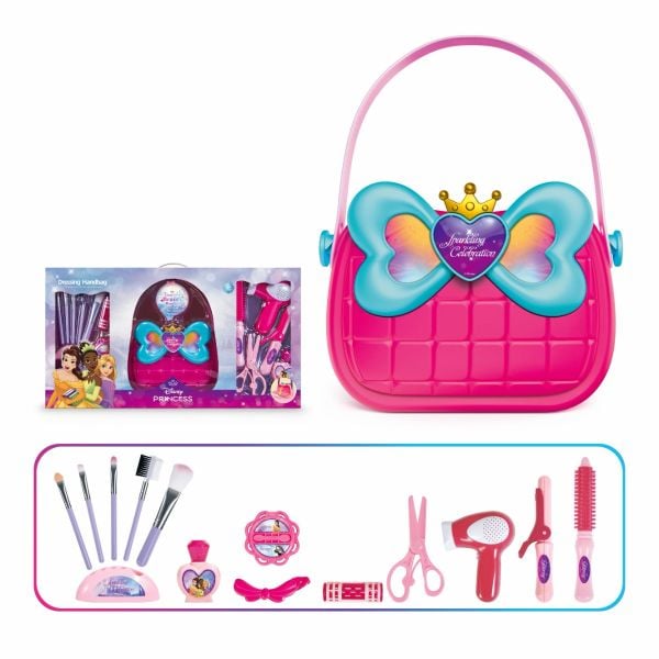 Disney Princess toy set featuring a handbag and beauty accessories, ideal for imaginative play and princess-themed fun. Main image