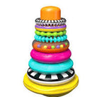 Winfun Sensory Wobble Stacker Toy with colorful stacking rings and wobbling base for sensory play and fine motor development.
