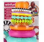 Winfun Sensory Wobble Stacker Toy with colorful stacking rings and wobbling base for sensory play and fine motor development.