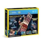 National Geographic robotic hand toy showing detailed mechanical fingers and joints, designed for educational play and STEM learning.