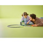 LEGO Duplo train tunnel and tracks expansion set 10425 with colorful tunnel piece and connecting train tracks for young children.