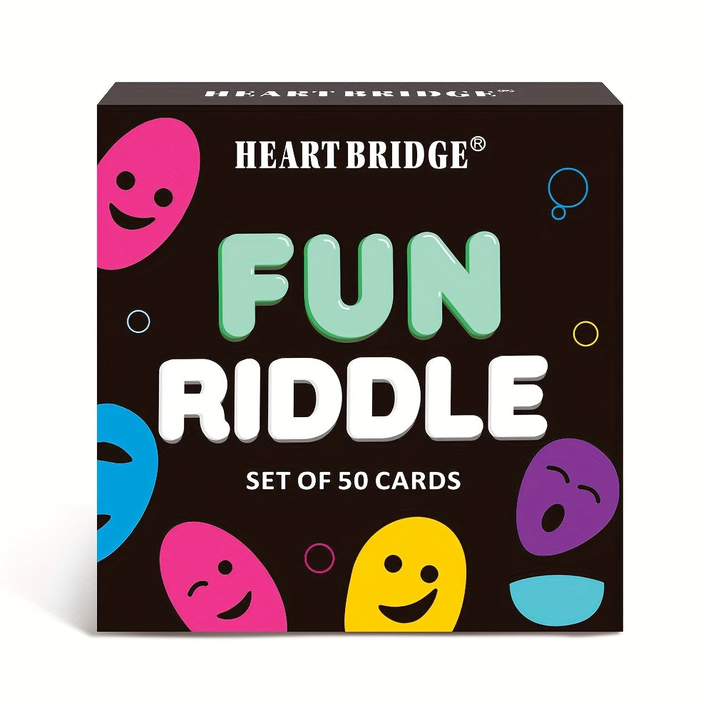 SMILE TALK Fun Riddle Card Game with colorful cards and playful riddles, perfect for family and friends' entertainment.