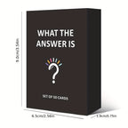 Set of 50 answer cards from SMILE TALK's "What is the Answer?" card game, featuring colorful, engaging designs for fun learning.