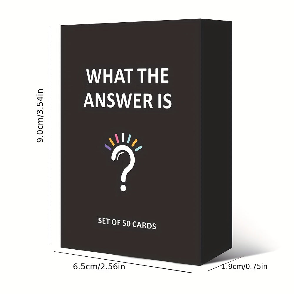 Set of 50 answer cards from SMILE TALK's "What is the Answer?" card game, featuring colorful, engaging designs for fun learning.