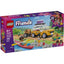LEGO Friends hip road-trip travel car 42659 with colorful LEGO mini-figures and detailed vehicle features, perfect for imaginative play.