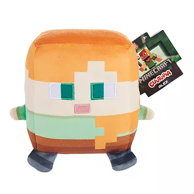 Colorful Mattel Minecraft 12cm plush toys featuring various characters from the popular video game, soft and cuddly for fans.