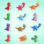 Playzokids Air Dry Clay Kit featuring dinosaur molds for Montessori educational dinosaur adventure play and creative modeling.
