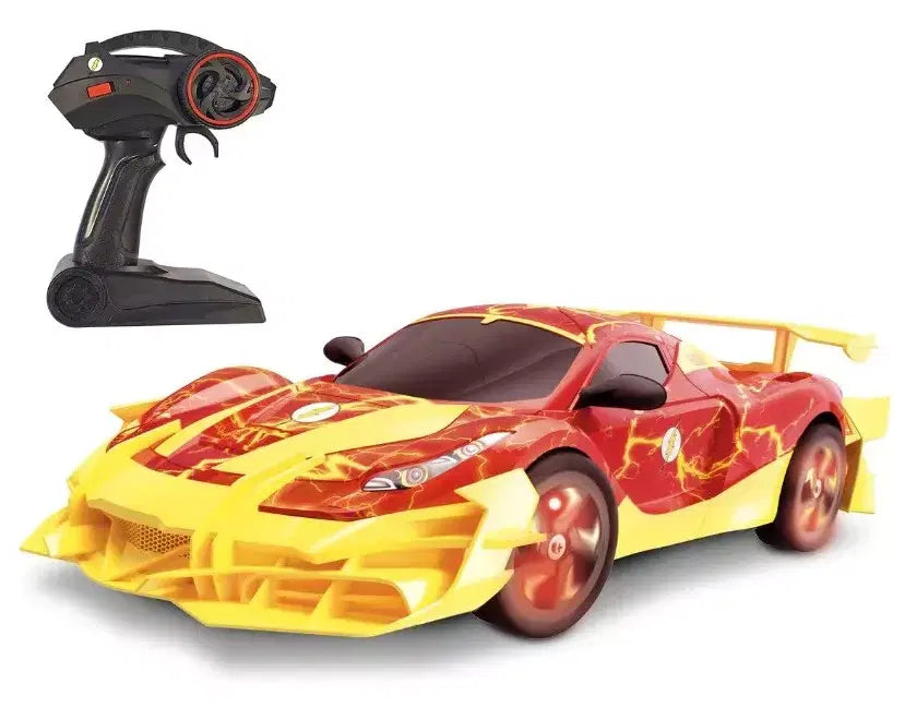 RC Batman Flash Racer 1:10 high-speed superhero racing car by Bladez Toys, showcasing a detailed Batman-themed remote control vehicle. Main image