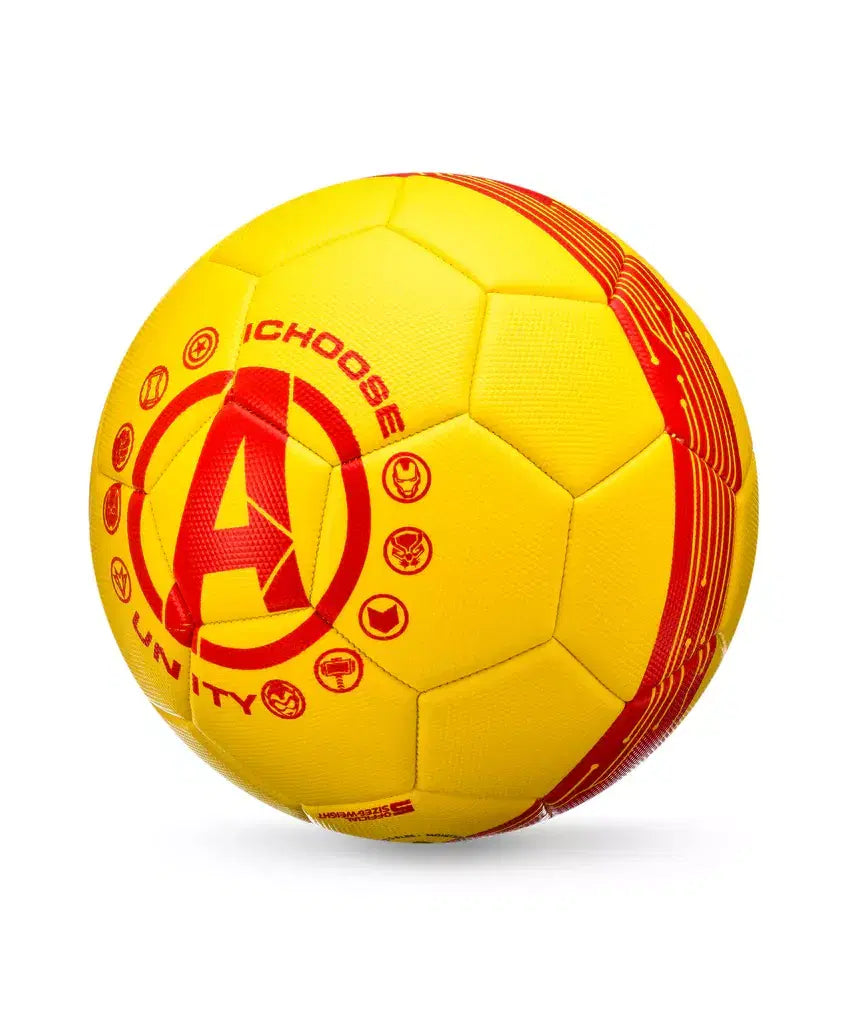 Marvel Iron Man football featuring iconic Iron Man design and branding, suitable for sports and fans of Marvel characters.