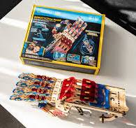National Geographic robotic hand toy showing detailed mechanical fingers and joints for educational play and STEM learning.