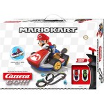Carrera GO! Mario Kart P-Wing toy set featuring colorful race track with Mario Kart-themed cars and accessories.