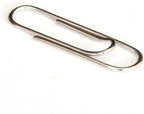 Silver Deli Paper Clips 29mm from Playzokids, showing a close-up of shiny metal clips ready for office or school use.