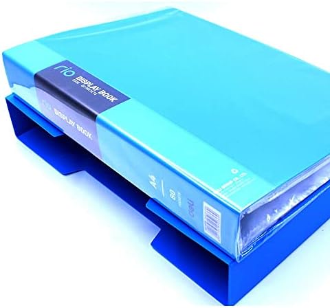 Playzokids Deli Rio A4 display book with 80 transparent pockets and carrying case for organizing documents and artwork.