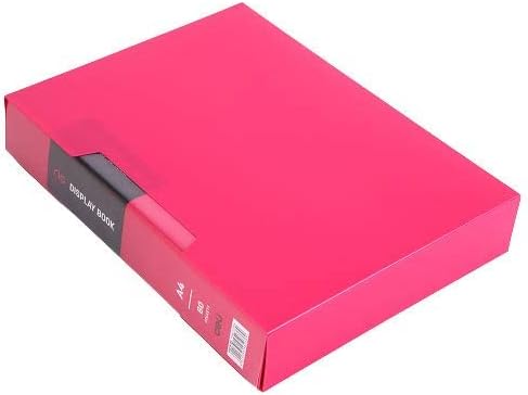 Playzokids Deli Rio A4 display book with 80 transparent pockets and a carrying case, ideal for organizing documents and artwork.