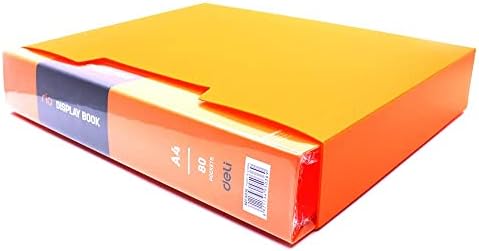 Playzokids Deli Rio A4 display book with 80 pockets and case, ideal for organizing documents and artwork.