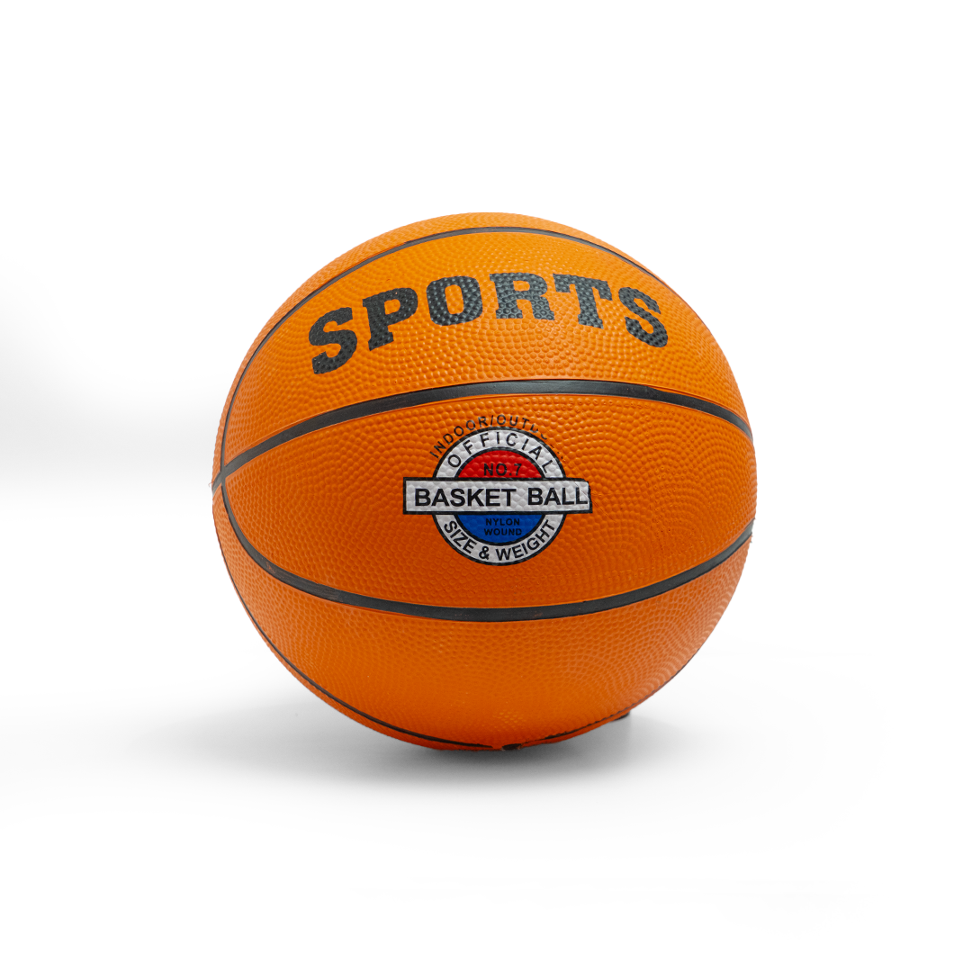 Front view of a rubber basketball toy from the Generic GK 8008 series, designed for children and outdoor play. Main image