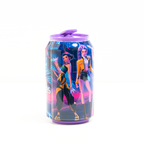 KPOP Demon Hunter Surprise Can Toy showing colorful design and unopened can with pull tab from the back view.