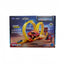 Playzokids racing car track set with loop, featuring colorful tracks and a race car ready for fun play.