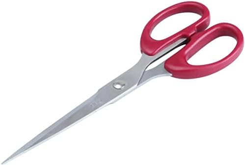 Red Playzokids 7-inch deli scissors with ergonomic handles, designed for precise cutting and kitchen use. Main image